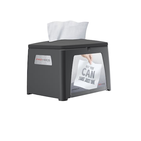 Provider Table Top Pop Up Napkin Dispenser, Translucent Black PRO-NTT1000